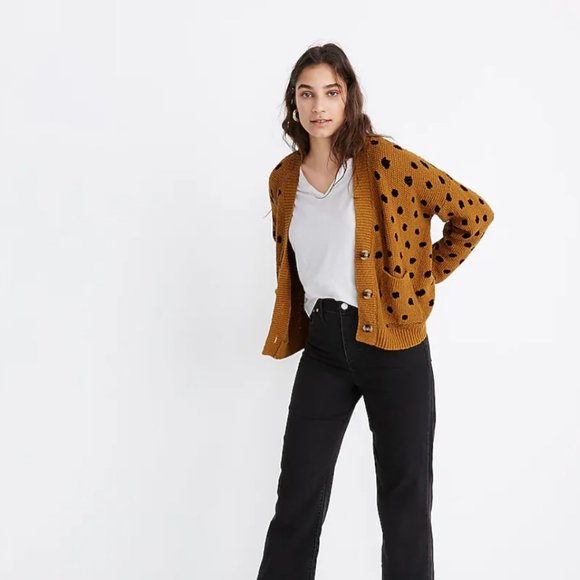 Madewel Hillview Cardigan Sweater in Painted Spots XXS - Picture 2 of 3